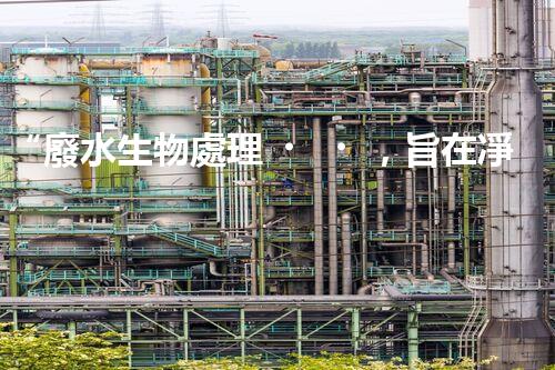 “廢水生物處理，旨在凈化水源，守護(hù)碧水藍(lán)天”